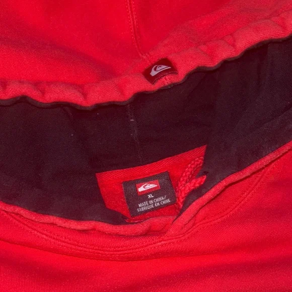 Vintage Quiksilver Bold Red Hoodie - Picture 2 of 7